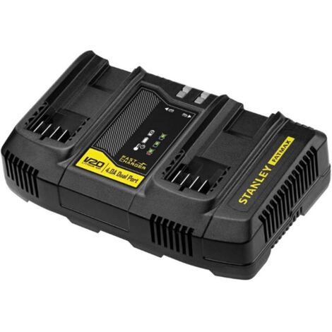 STANLEY Fatmax SFMCB24 QW double chargeur V20 li-ion 18V 2 X 4A