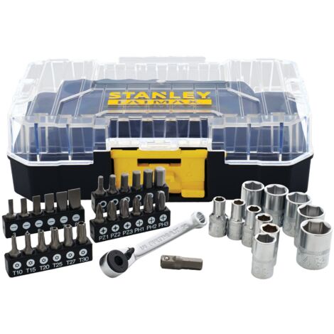 Stanley FatMax StakBox S 1/4" Tool Storage Case with 37-Piece Set (Model FMMT19101-0)