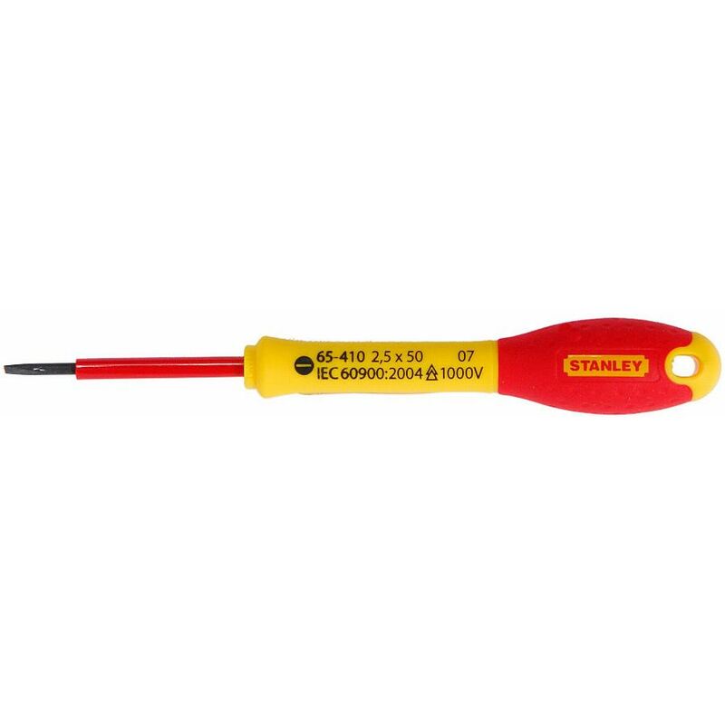 Stanley - Schraubendreher Für Elektriker, Isoliert 1000 V 2, 5x50 Mm Fatmax - 1-65-410