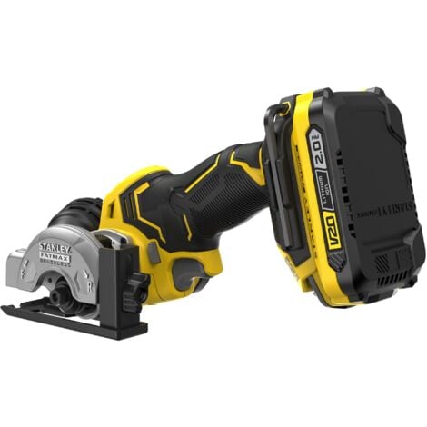 STANLEY FATMAX V20 Meuleuse 76 mm Brushless 18V + 2 Batteries 2Ah SFMCM300D2-QW