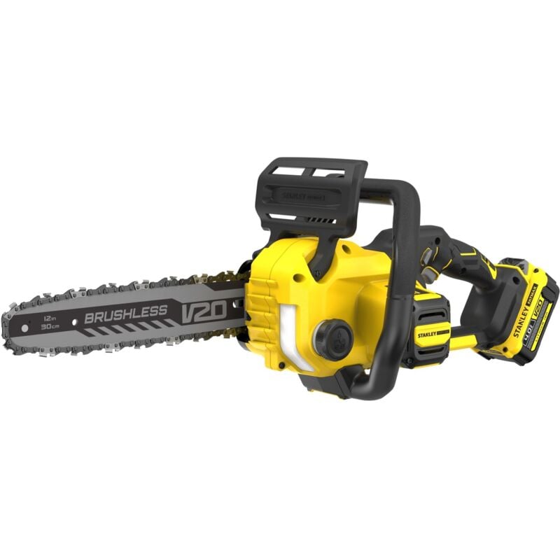 Stanley - fatmax V20 - Tronçonneuse 30 cm brushless 18V - 1 x 4 Ah - SFMCCS730M1-QW