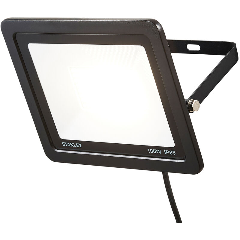 Litecraft - Stanley Floodlight 100W Slimline led IP65 Rated Garden Fitting - Black