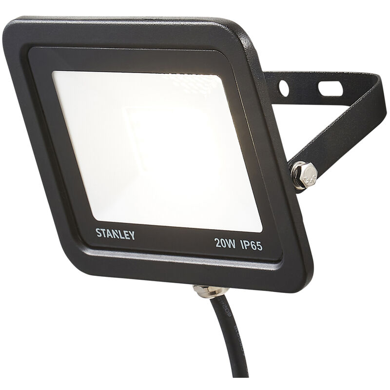 Litecraft - Stanley Floodlight 20 w Slimline led IP65 Rated Garden Fitting - Black