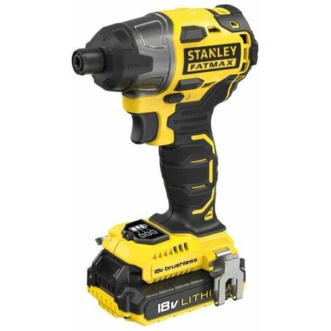Stanley FMC647D2-QW FMC647D2 FatMax FMC647D2-QW-Visseuse à Choc sans Fil Lithium Ion-180Nm, 18 V, Noir Jaune