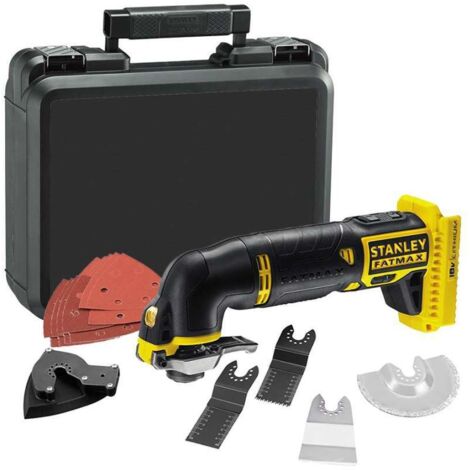 STANLEY FMC710D2-QW Fatmax Ustensile 2 Batterie 2Ah e Valigetta, Angulo oscillante con Foglie di Ricambio, 18 V