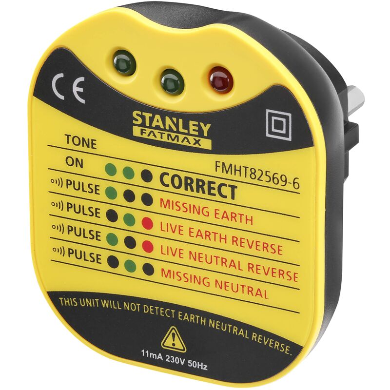 Image of Tester per prese a muro - 230 v - Cat ii - fatmax Stanley FMHT82569-6