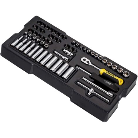 STANLEY® Hand Tools Transmodule System 1/4in Drive Metric Socket Set 60 Piece