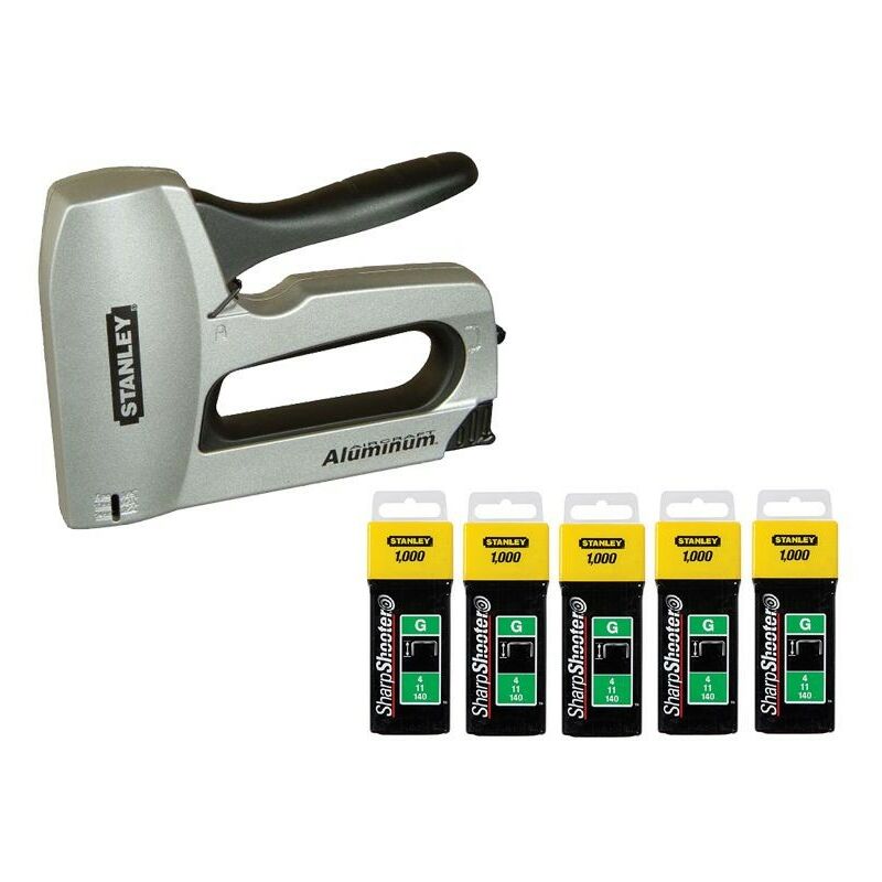 Heavy-Duty Staple Gun 0-TR150HL + Heavy Duty 10mm Staples 1-TRA706T - Stanley