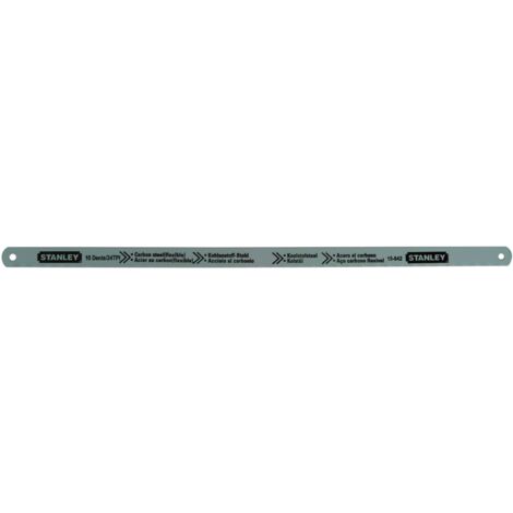 Stanley – Lames de scie à métaux 300 mm – Lot de 5 – Acier carbone pour acier, laiton et aluminium – 8/10/12 dents pour coupe précise