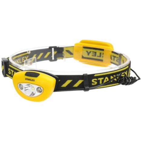 Stanley – Lampe frontale 250 lumens – 3 modes d'éclairage blanc, rouge, vert – Protection IPX4 pour extérieur – Distance d'éclairage 80 m