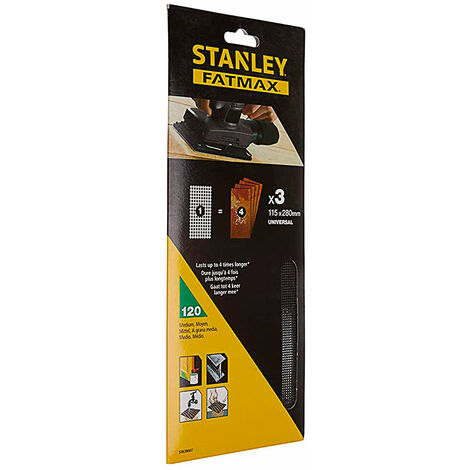 Stanley lijas de malla 115x280mm 3 hojas STA39007-XJ
