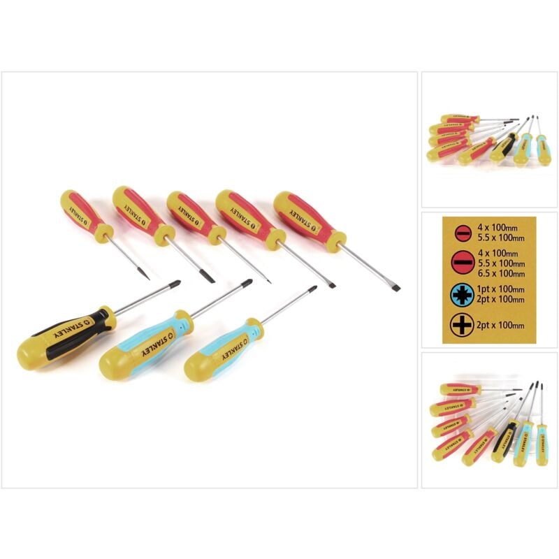 Stanley Magnum Tournevis Set 8 pièces + Boîte de transport ( STA062200 )