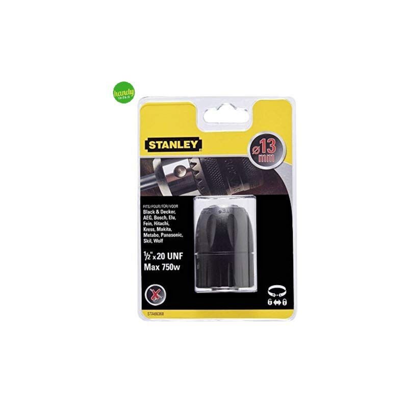 Mandrino autoserrante Stanley 1/2 x 20 unf. Ø13 mm