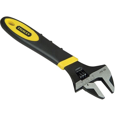 STANLEY MaxSteel Adjustable Wrench 150mm 6in capacity 24mm STA090947