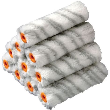 Stanley Medium Pile Silver Stripe Roller Sleeves 100mm (4in) - Pack of 10