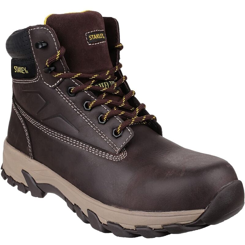 Stanley Mens Tradesman Leather Safety Boots (7 UK) (Brown)