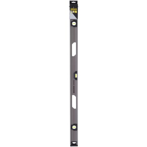 Stanley – Niveau à bulle I-Beam 1200mm – Précision +/- 1 mm/m – Corps en aluminium ultra léger – 3 fioles pour nivellement précis