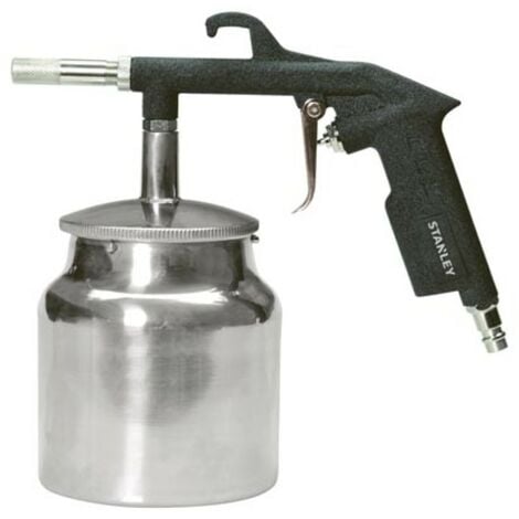 Stanley Pistolet de sablage pneumatique, contenance de 1 L, idéal pour enlever la rouille, la saleté et la peinture
