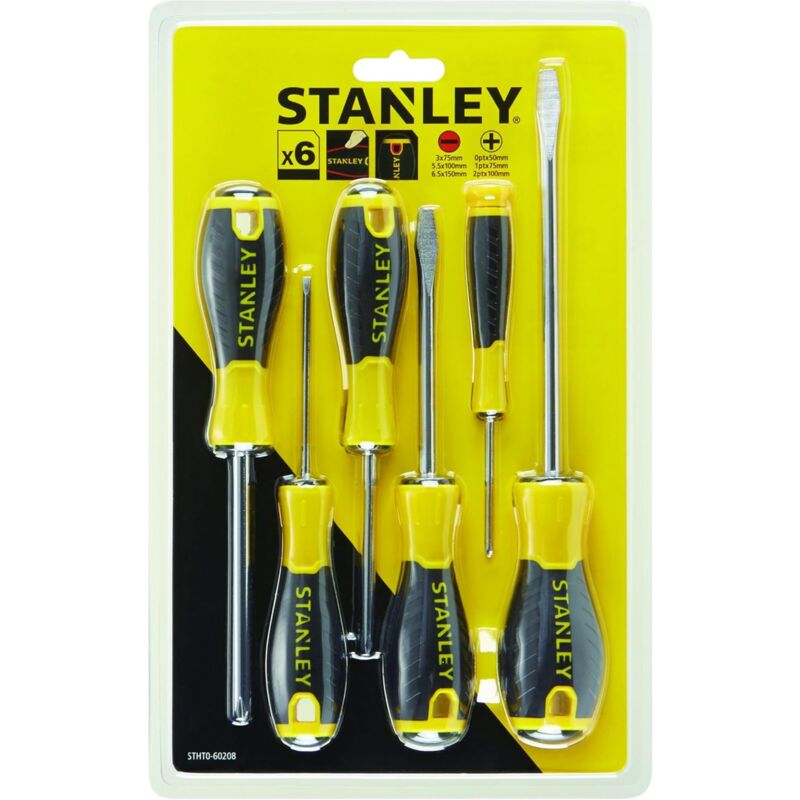 Stanley - STHT0-60208 Jeu de 6 tournevis Essential