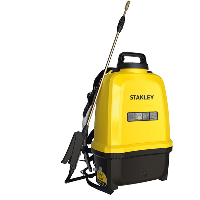 Stanley - Pulvérisateur électrique 16 l à dos, pulvérisateur batterie lithium rechargeable, pulvérisateur de jardin, lance télescopique, buse