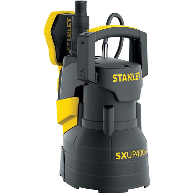 Pompe Immergée pour Eaux Claires Stanley SXUP400PCE (400 w, Débit max. 9.000 l/h, Hauteur d'élévation max. 8 m)