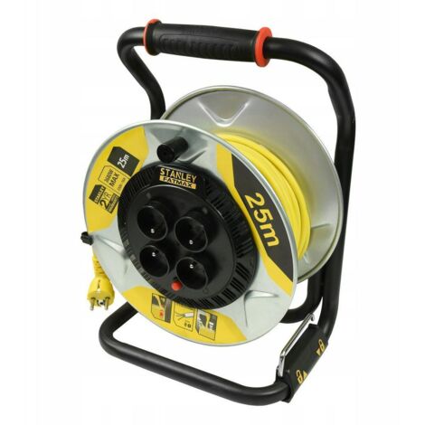 STANLEY-PRZEDŁUŻACZ BĘBNOWY   25m  3x1,5mm 16A IP20
