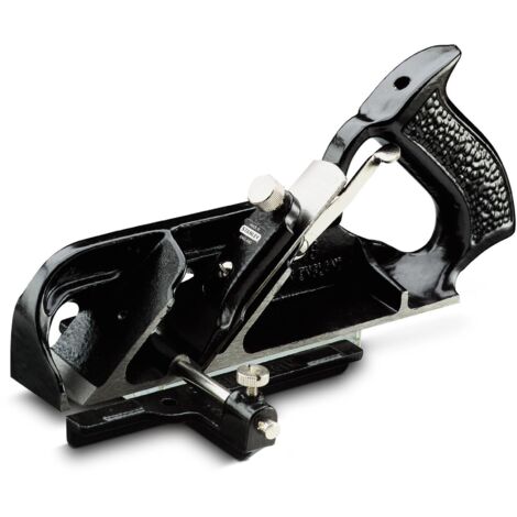 Stanley – Rabot à main feuilleret 78mm – Lame 38 x 254mm pour bois dur – Finition laquée noire – 112078
