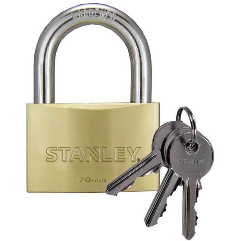 Stanley - S742-034 Cadenas 70 mm avec serrure à clé