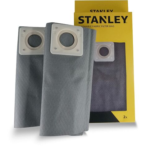 Stanley Sacchetti Filtro in Stoffa Lavabili 50 l per Aspiratori Solidi e Liquidi
