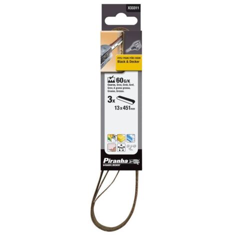 Stanley Schleifband 13x451mm Körnung 120 passend zu KA 900 E Bandschleifgerät - 3 Stück