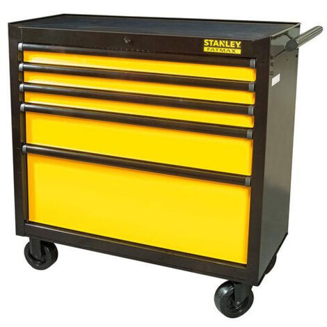 Stanley – Servante d'atelier roulante 5 tiroirs – Charge maximale 635 kg – Verrouillage central – Amortisseurs de tiroir pour fermeture douce