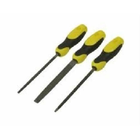 STANLEY SET 3 LIME TRIANGOLATE TONDA E PIATTA 150 MM