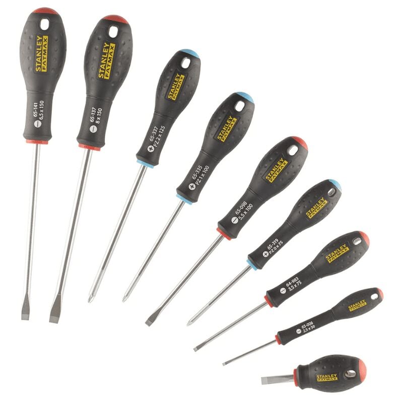 Stanley - Set de 9 tournevis elec + meca + pozi Fatmax - FMHT65424-0