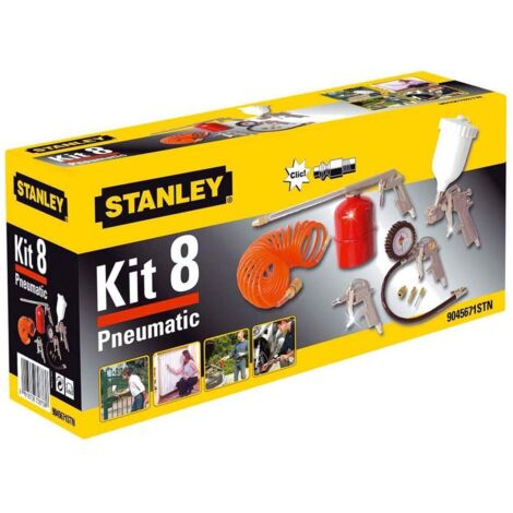 Stanley Set Per Aria Compressa Kit 8 Pezzi Accessori Compressore