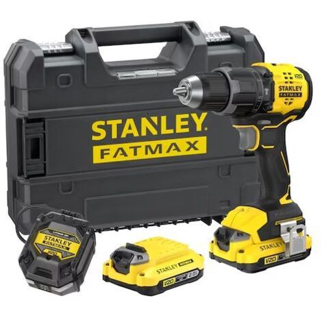 STANLEY SFMCD716D2T TRAPANO AVVITATORE A PERCUSSIONE BRUSHLESS V20 2x 2.0 AH