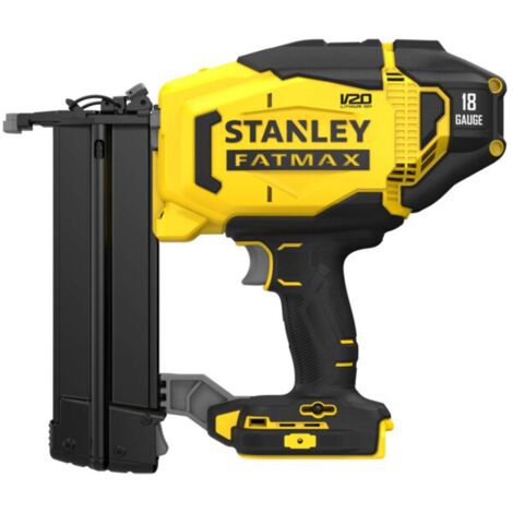 Stanley, SFMCN618B, Akku-Nagler, Montage of von Leisten und Holz, werkzeuglose Einstellung, kompatibles V20-System, Akku nicht mitgeliefert, schwarz mit gelb
