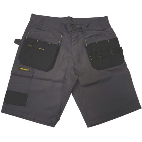 Stanley - Short de travail pour hommes, taille 3, gris/noir 49973/52