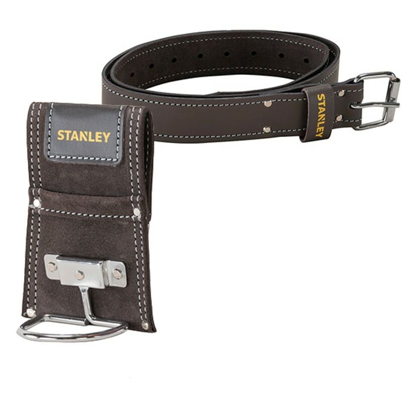 Stanley STA180117 STA180119 Leather Belt with Leather Hammer Holder Steel Loop