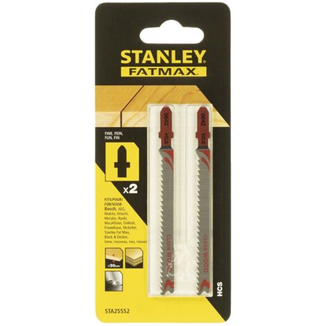 Stanley STA25552 - 2 lame per legno taglio fine - attacco a T
