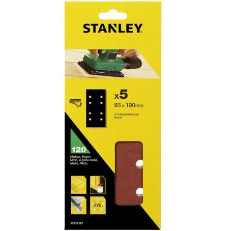 STANLEY STA31587 5 FOGLI VEL BOSCH 93X190 GR 120