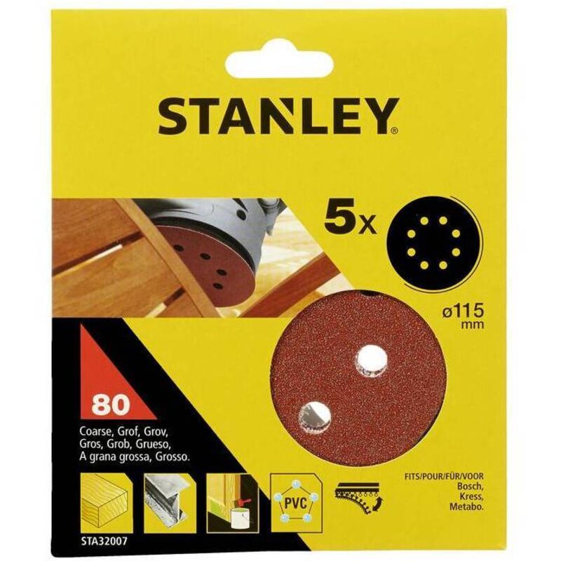 Stanley Sta32007 5 Discos Vel Rot Orb 115 Gr 80