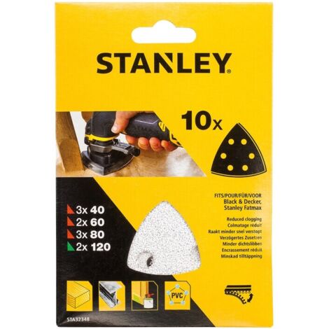 STANLEY STA32348 10 FOGLI ABRASIVI MISTI P/MT300