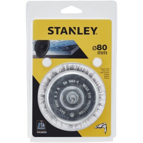 STANLEY STA36050 SPAZZOLA ACCIAIO A TAZZA D 85