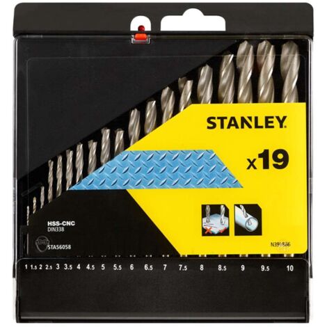 Stanley STA56058-QZ Cassette con 19 brocas HSS-CNCpara meta