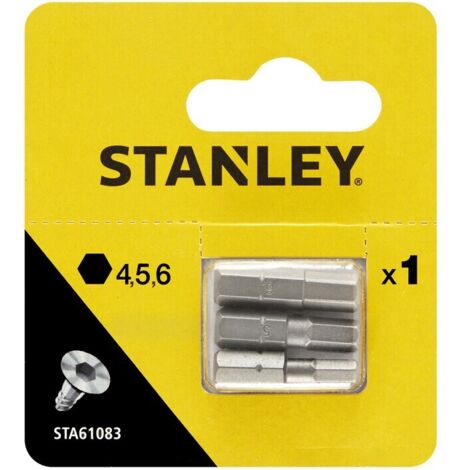 STANLEY STA61083 3 INSERTI MM.25 ES. 4-5-6