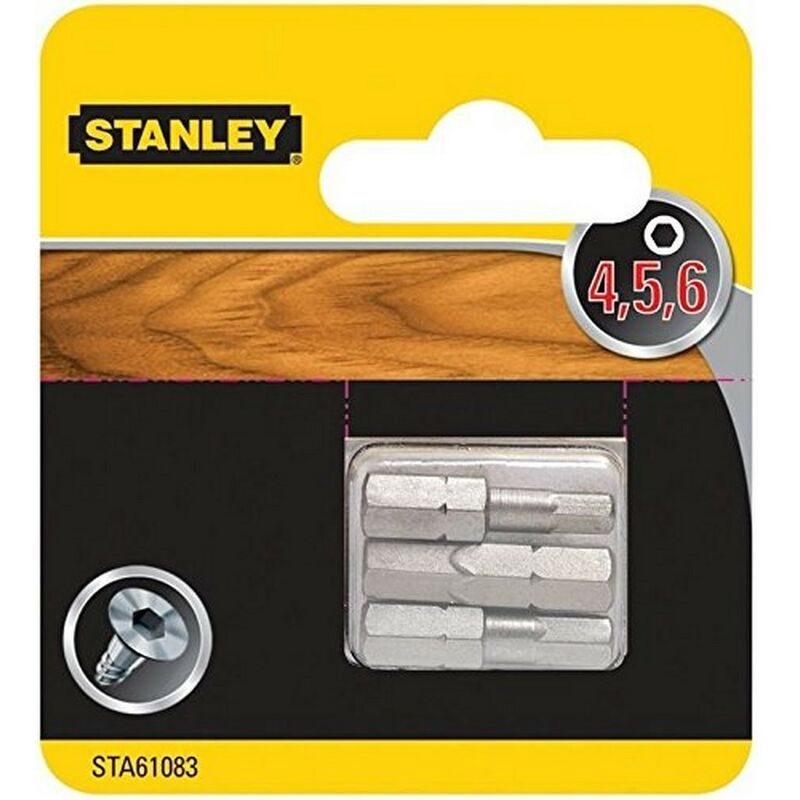 

STANLEY STA61083-XJ - 3 puntas Hexagonales 25 x 4. 5 y 6mm