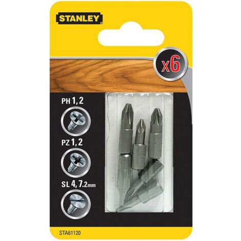 STANLEY STA61120 6 INSERTI MM.25 ASS.