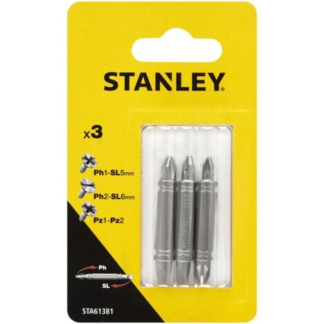 STANLEY STA61381 3 INSERTI DOPPI MM.48 ASS.