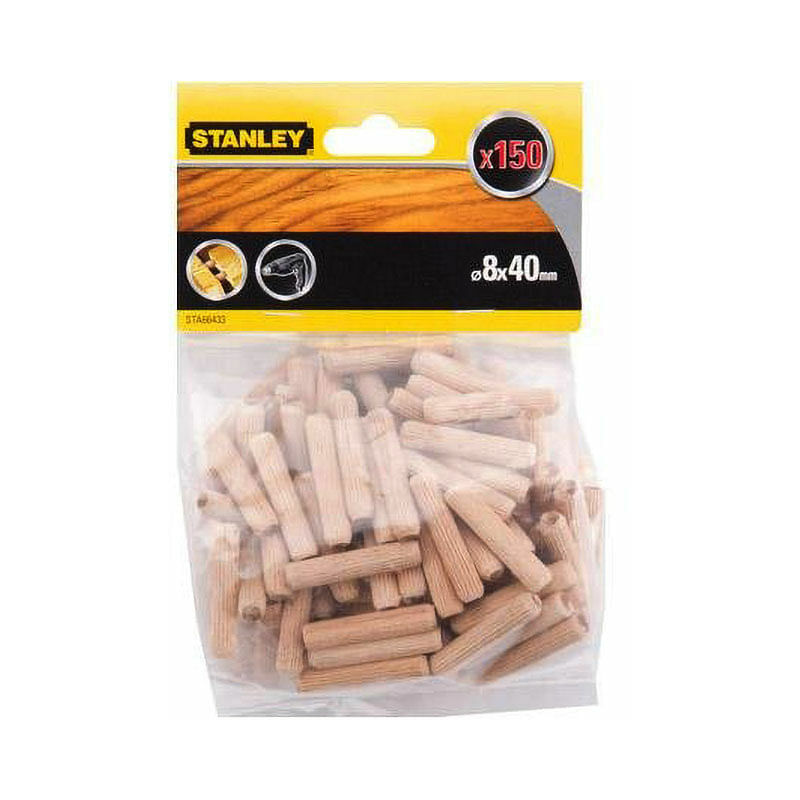 150 perni in legno 8 mm. - Stanley