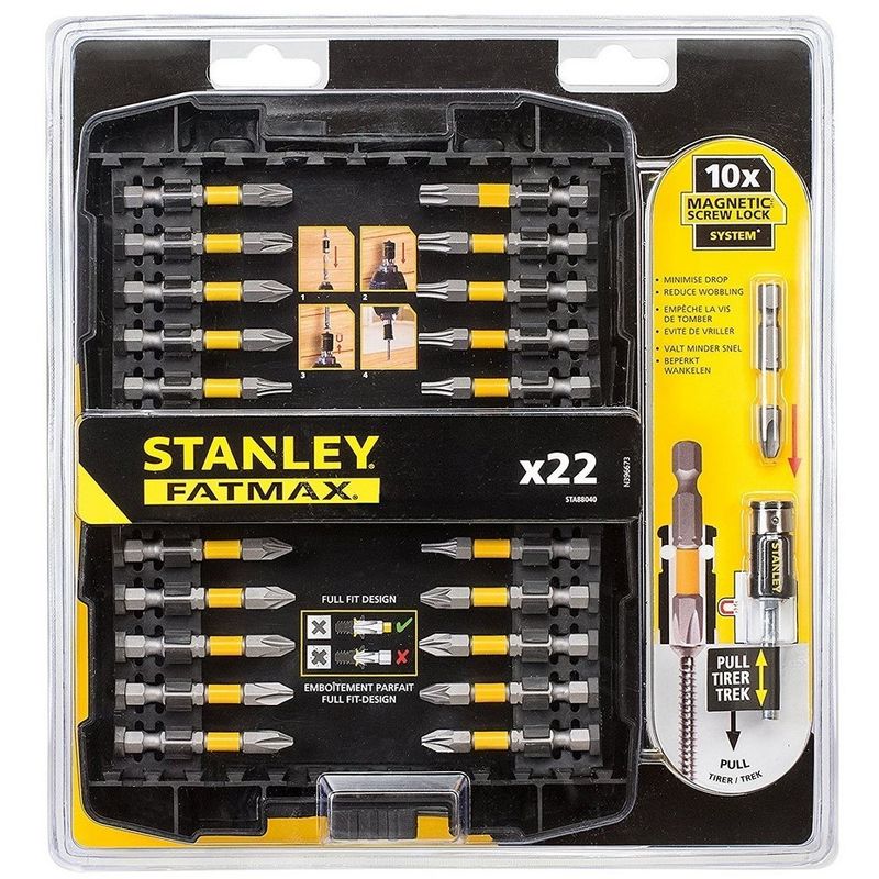 

STA88040-XJ - Juego de 22 piezas para atornillar con 21 puntas de 50 mm - Stanley